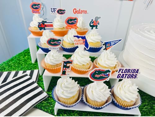 PartyKandy 24-Pack University of Florida Cupcake Toppers for Game Day, Graduation, and Birthday Parties