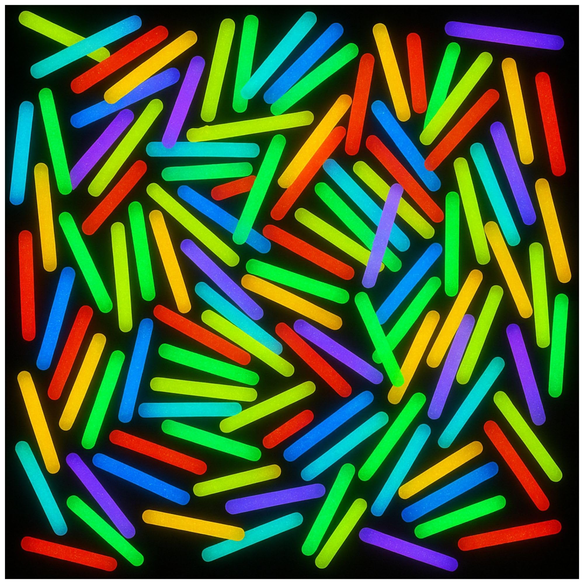 PartySticks 200 Pack Mini Glow Sticks - 2-Inch, 5 Colors, 6-10 Hour Glow for Parties and Easter