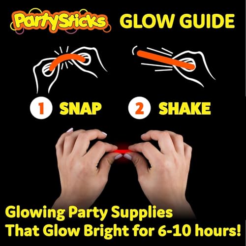 PartySticks 200 Pack Mini Glow Sticks - 2-Inch, 5 Colors, 6-10 Hour Glow for Parties and Easter