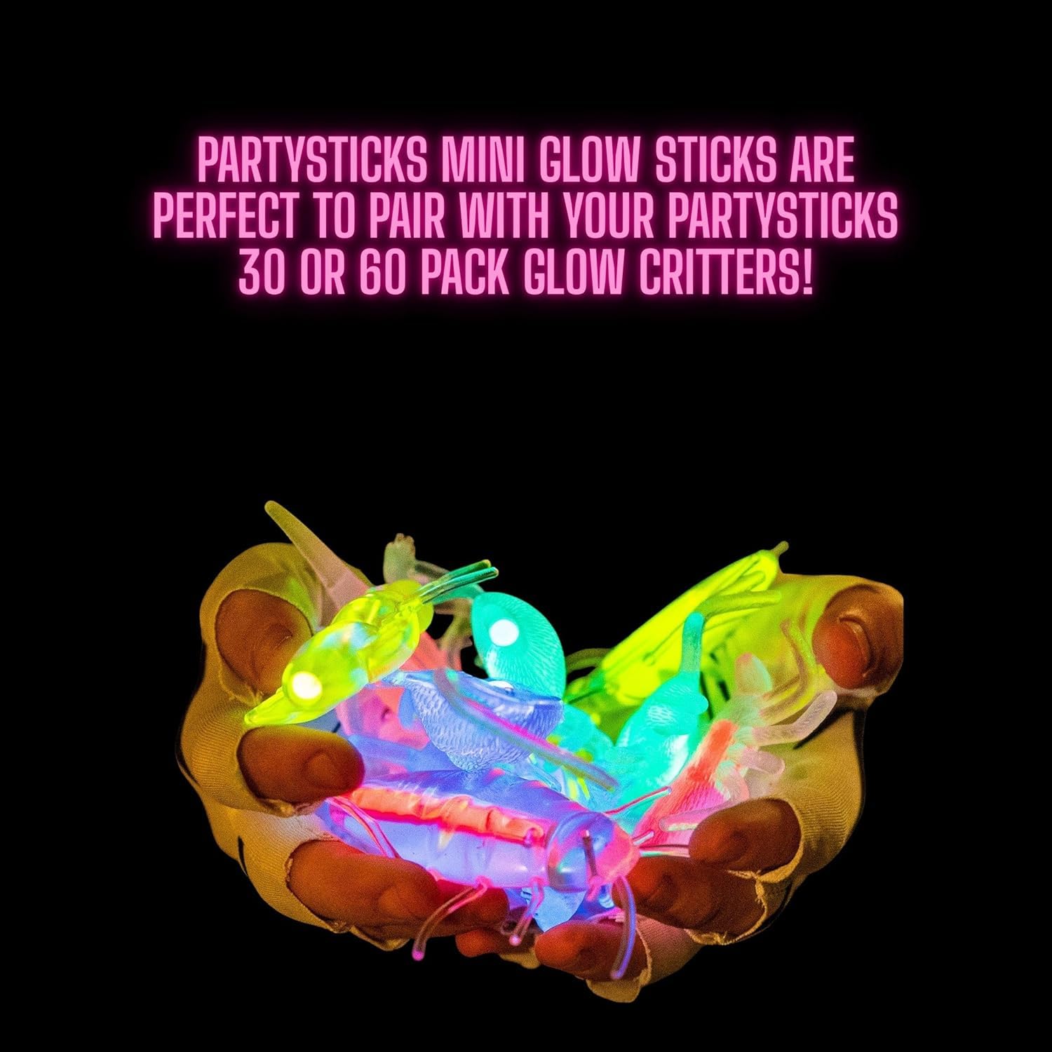 PartySticks 200 Pack Mini Glow Sticks - 2-Inch, 5 Colors, 6-10 Hour Glow for Parties and Easter
