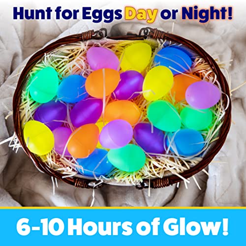 PartySticks 24 Glow-in-the-Dark Easter Eggs & 72 Mini Glow Sticks - 96 Piece Set