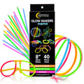 PartySticks Ultra Bright Glow Sticks Bulk Pack with Eye Glasses, Bracelets, and Connectors for Party Favors