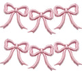 PartyXpress 6-Piece Pink Bow Foil Balloons Set for Coquette Birthday, Baby Shower, Bachelorette Party Decor