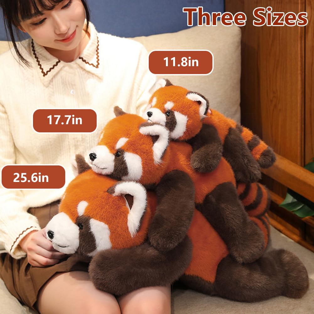 PASHMAIRE Weighted Red Panda Stuffed Animal, 11 Inch Super Soft Plush Toy Pillow for Kids, Cute Sleeping Cushion Gift