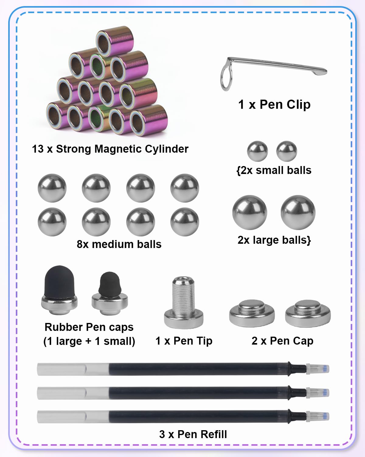 PASTACO Magnetic Fidget Pen – Shape-Changing Toy and Writing Tool for Teens and Adults