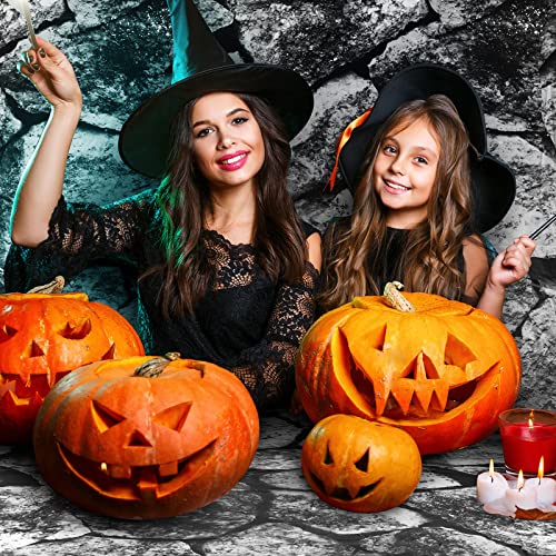 Patelai 4-Pack Stone Wall Disposable Plastic Tablecloths 108x54 Inches - Medieval Brick Pattern Table Cover for Halloween Knight Party Decorations