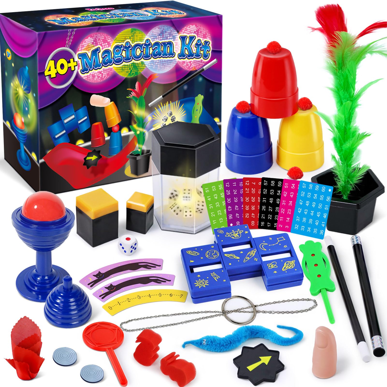 PATIFEED Magic Kit for Kids Ages 6-12 – 40+ Tricks with Step-by-Step Instructions