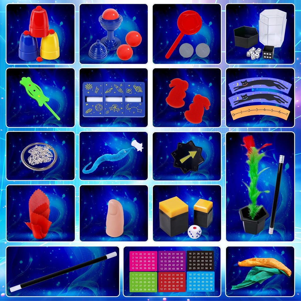 PATIFEED Magic Kit for Kids Ages 6-12 – 40+ Tricks with Step-by-Step Instructions