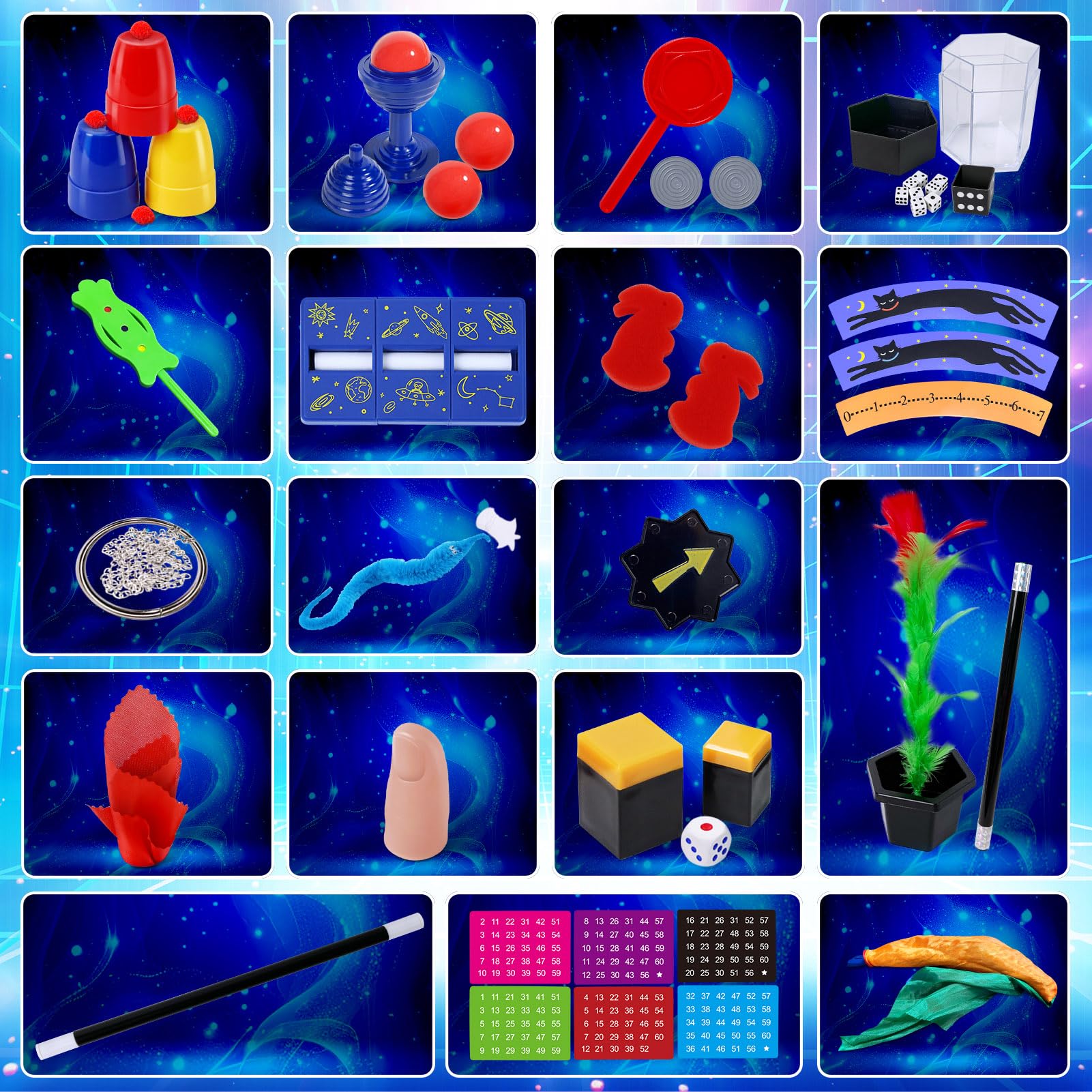 PATIFEED Magic Kit for Kids Ages 6-12 – 40+ Tricks with Step-by-Step Instructions