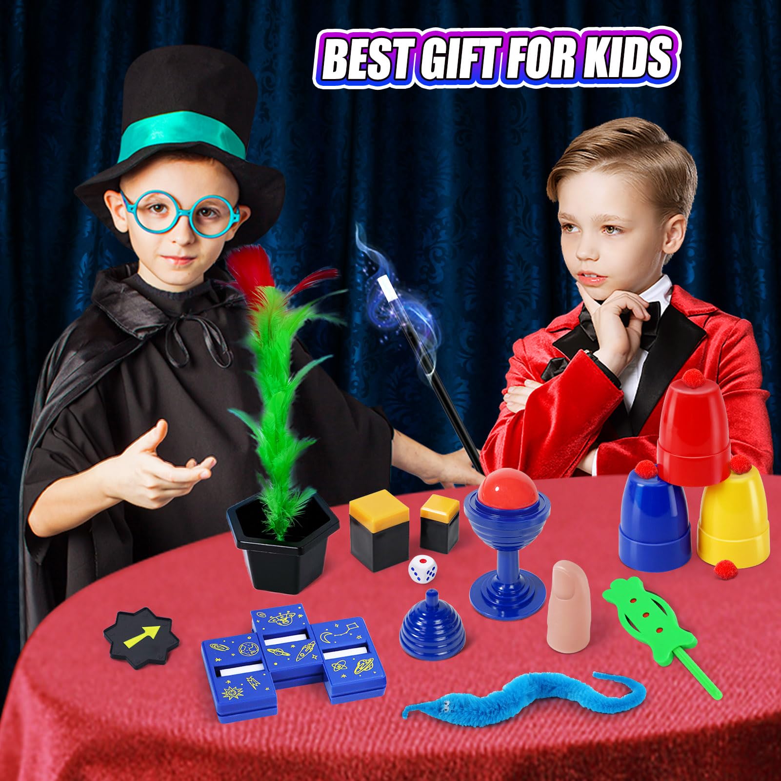 PATIFEED Magic Kit for Kids Ages 6-12 – 40+ Tricks with Step-by-Step Instructions