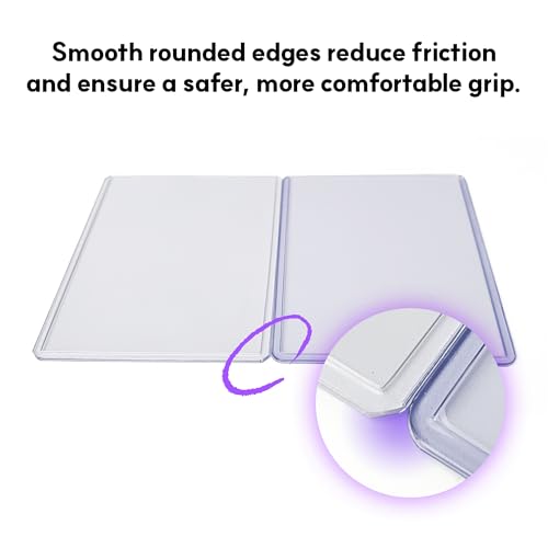pa:v 75PT Extra-Rigid Top Loaders, 25 Pack – Ultra Clear Hard Plastic Card Sleeves for Trading Cards, Sports Cards & Collectibles