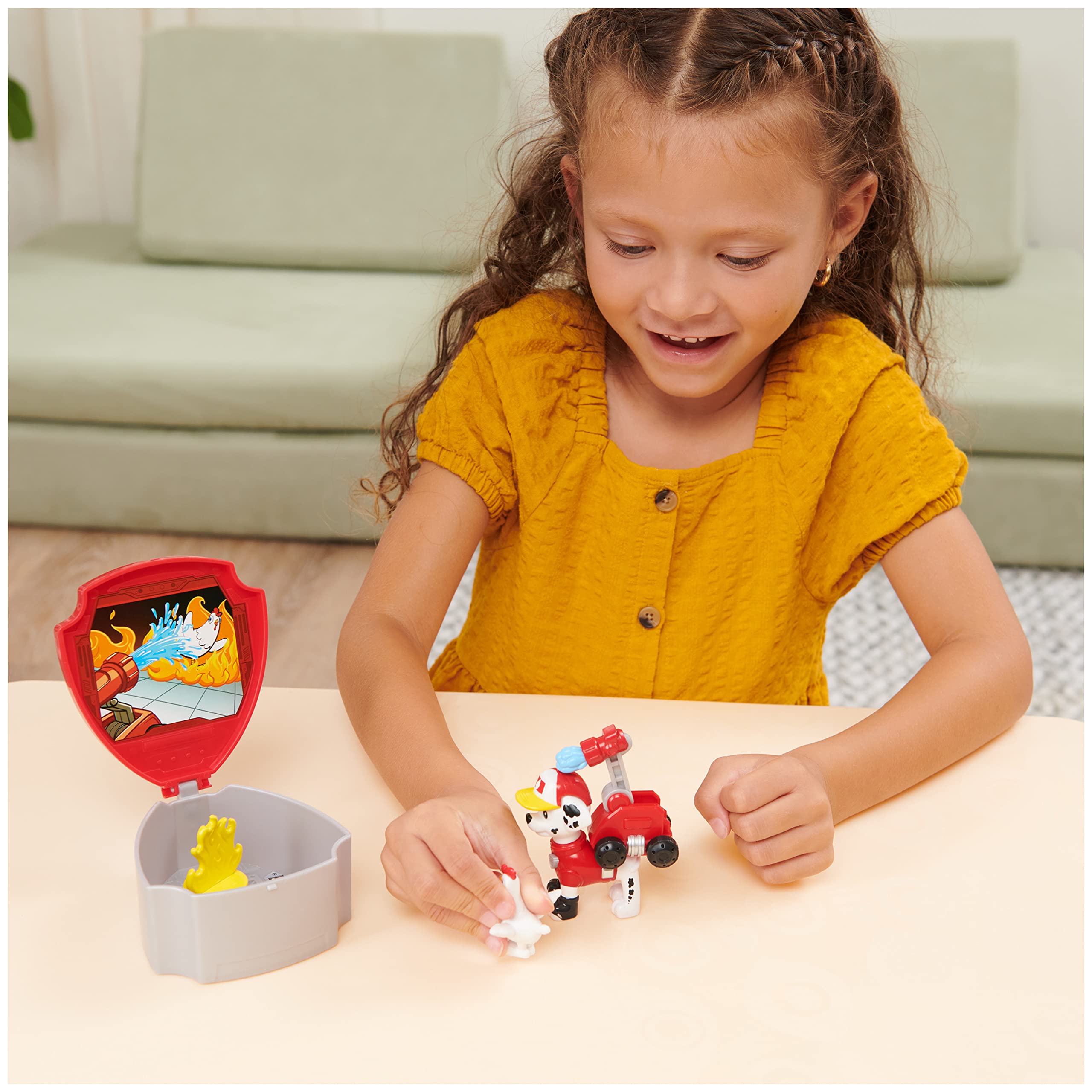 PAW Patrol Big Hero Puppies Marshall Figure with Snap-On Drone & Rescue Animal