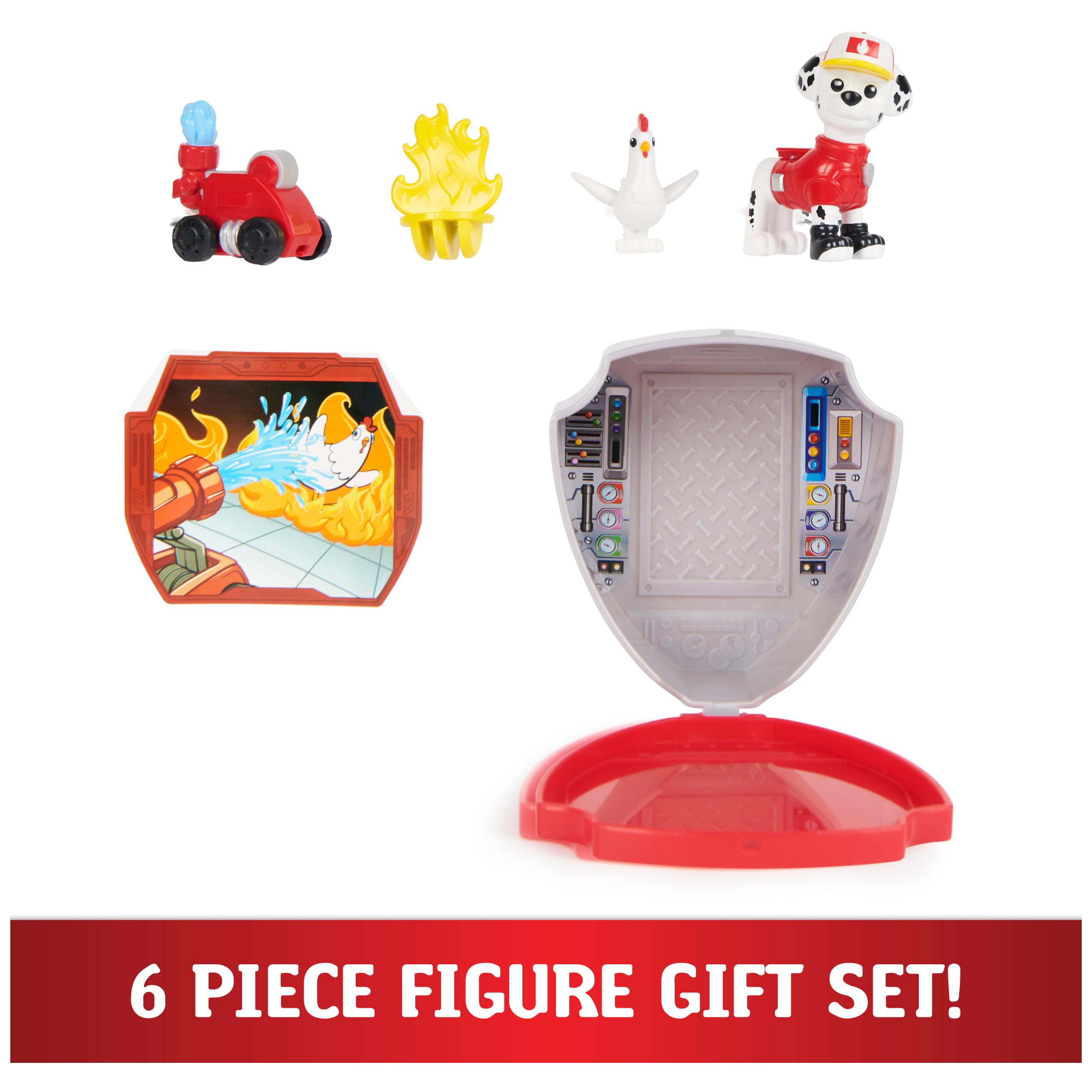 PAW Patrol Big Truck Pups Marshall Action Figure with Clip-On Drone & Command Pod, Ages 3+