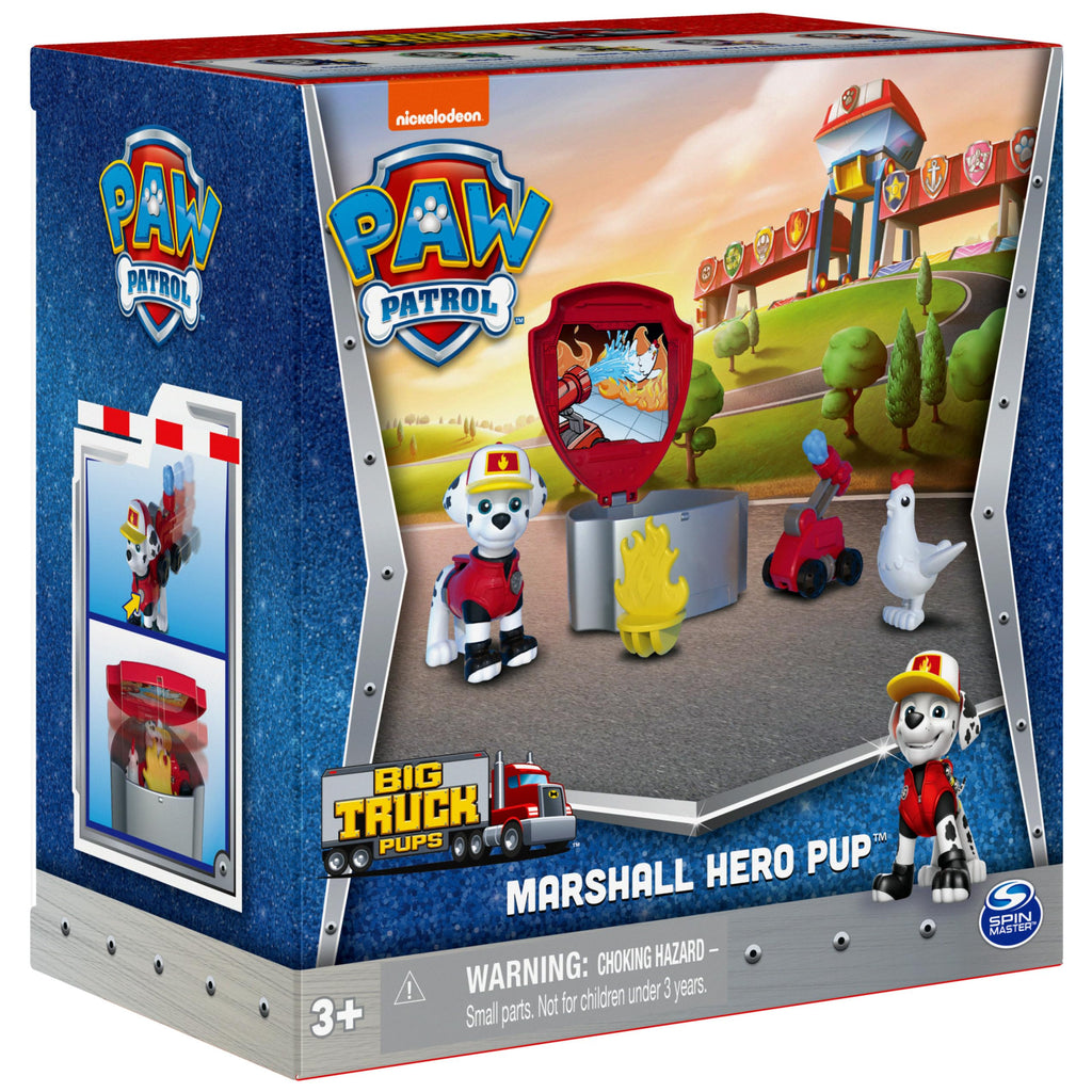 PAW Patrol Big Truck Pups Marshall Action Figure with Clip-On Drone & Command Pod, Ages 3+