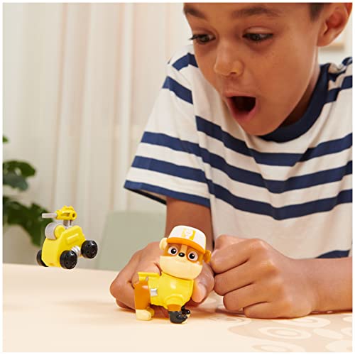 PAW Patrol Big Truck Pups Rubble Action Figure with Launching Rescue Drone and Command Platform