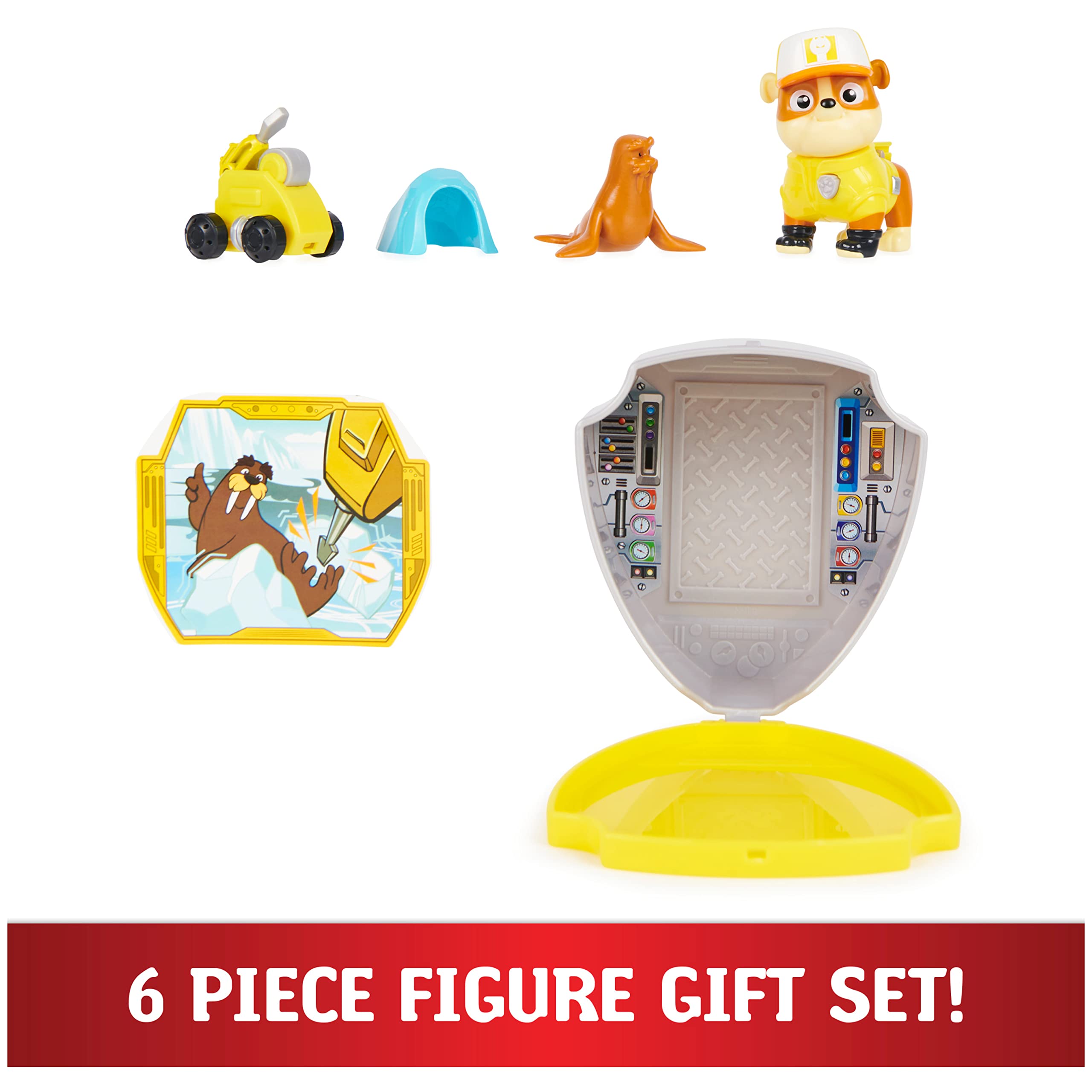PAW Patrol Big Truck Pups Rubble Action Figure with Launching Rescue Drone and Command Platform