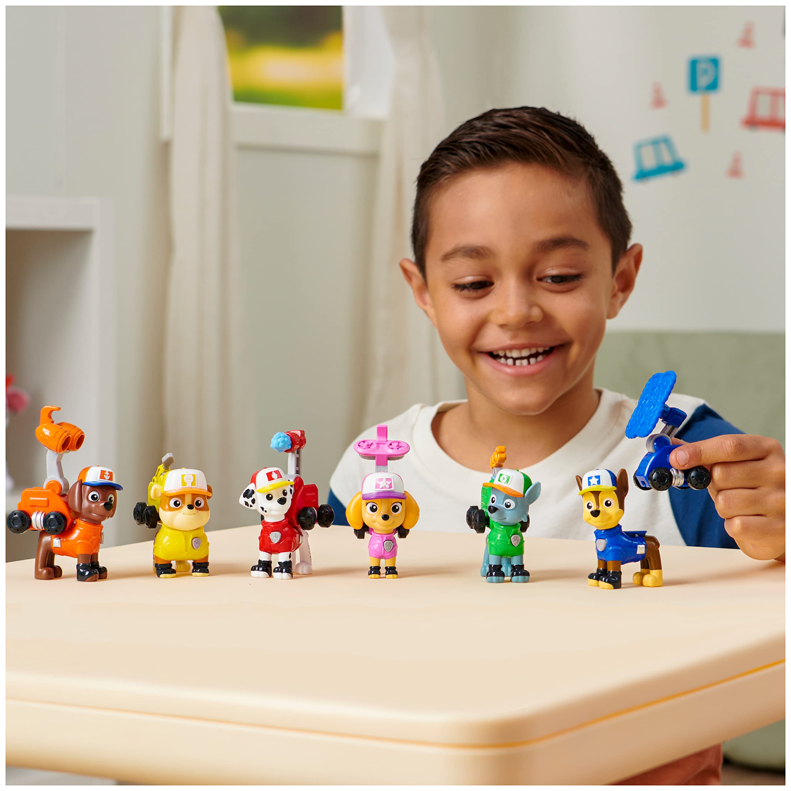 PAW Patrol Big Truck Pups Rubble Action Figure with Launching Rescue Drone and Command Platform