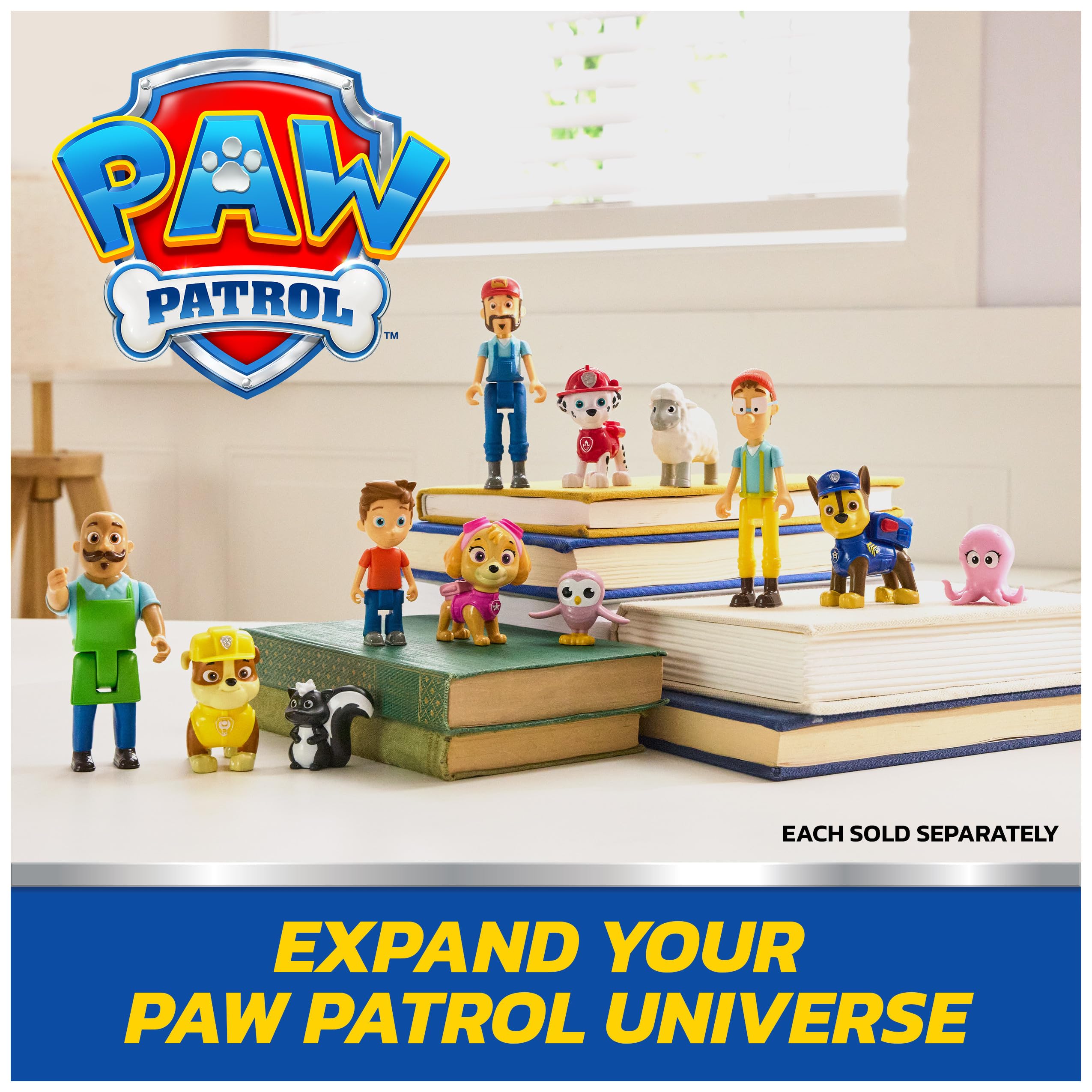 PAW Patrol Chase & Captain Turbot Figure Pack with Baby Octopus Toy – 3 Figures for Kids Ages 3 and Up