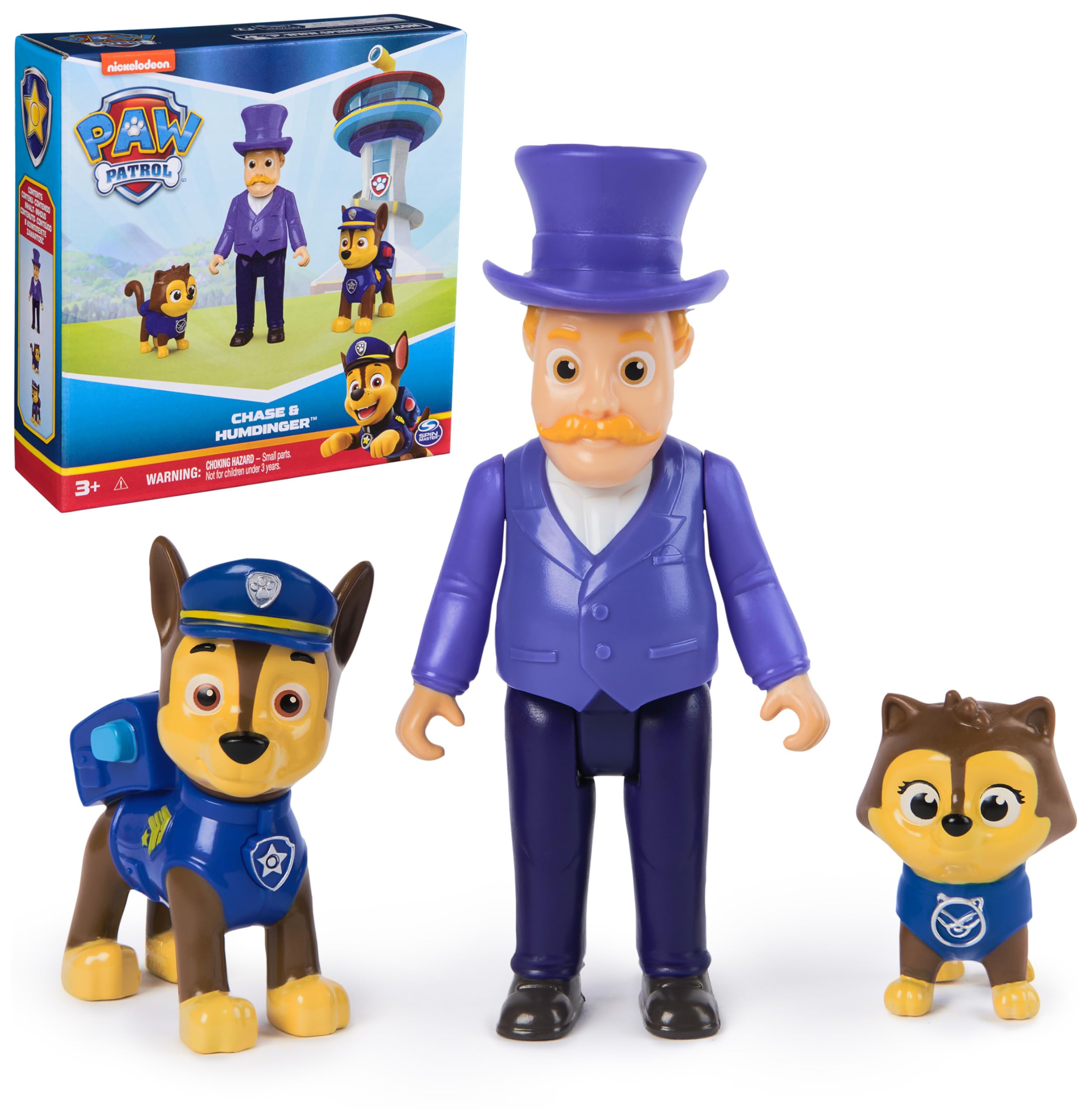Paw Patrol Chase, Mayor Humdinger & Cat Chase 3-Figure Set for Ages 3+