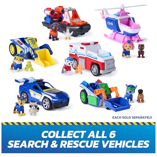 PAW Patrol Chase Rescue Cruiser – Police Car with Pull-Back Action, 2 Figures, Ages 3+