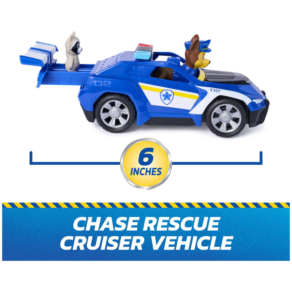 PAW Patrol Chase Rescue Cruiser – Police Car with Pull-Back Action, 2 Figures, Ages 3+