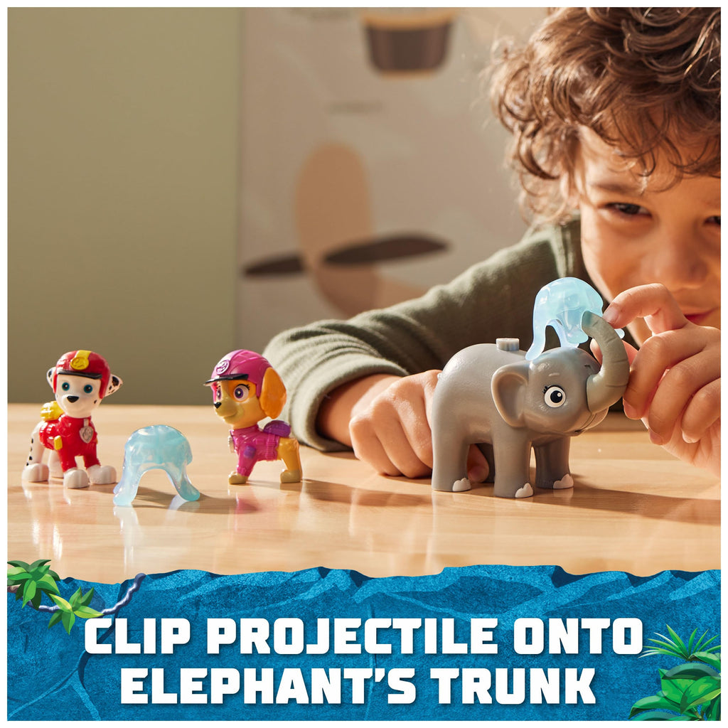 PAW Patrol Jungle Pups Marshall & Skye Action Figures with Elephant Projectile Launcher