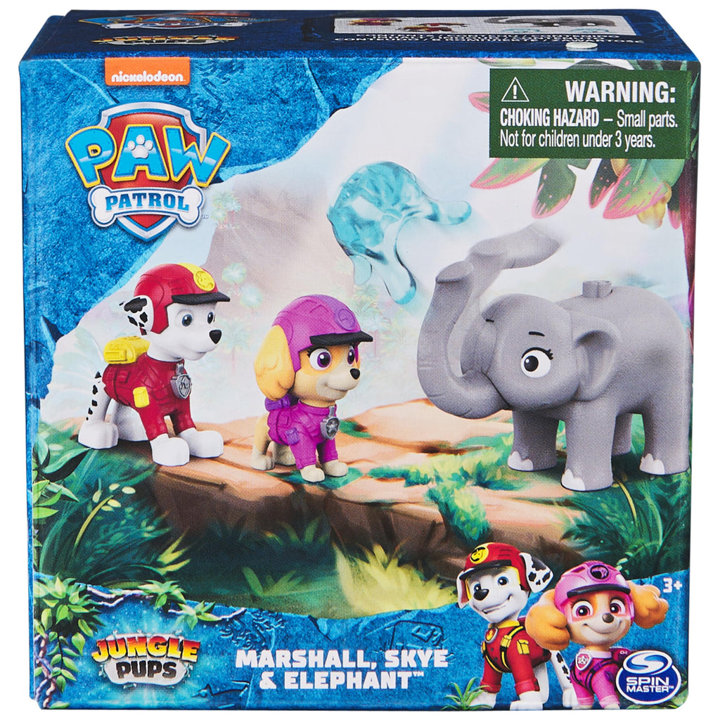 PAW Patrol Jungle Pups Marshall & Skye Action Figures with Elephant Projectile Launcher