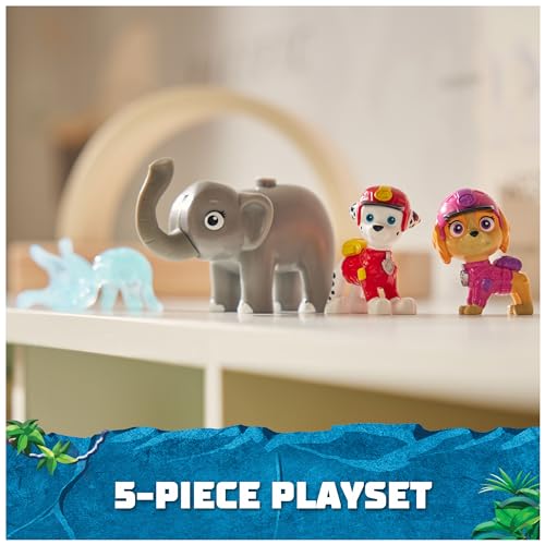 PAW Patrol Jungle Pups Marshall & Skye Action Figures with Elephant Projectile Launcher