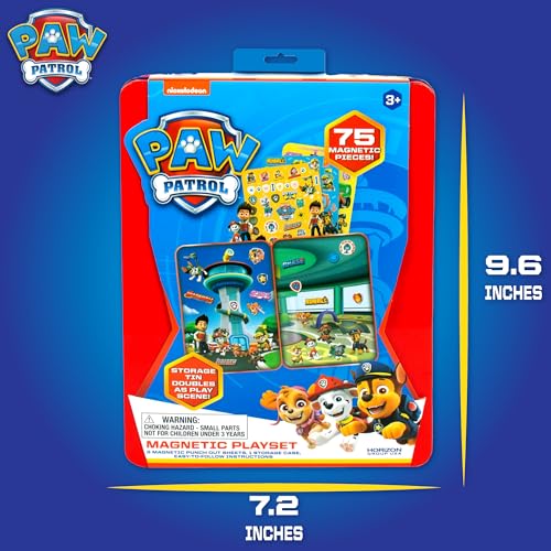 Paw Patrol Magnetic Playset - 75 Mix & Match Magnets in 2-in-1 Storage Tin