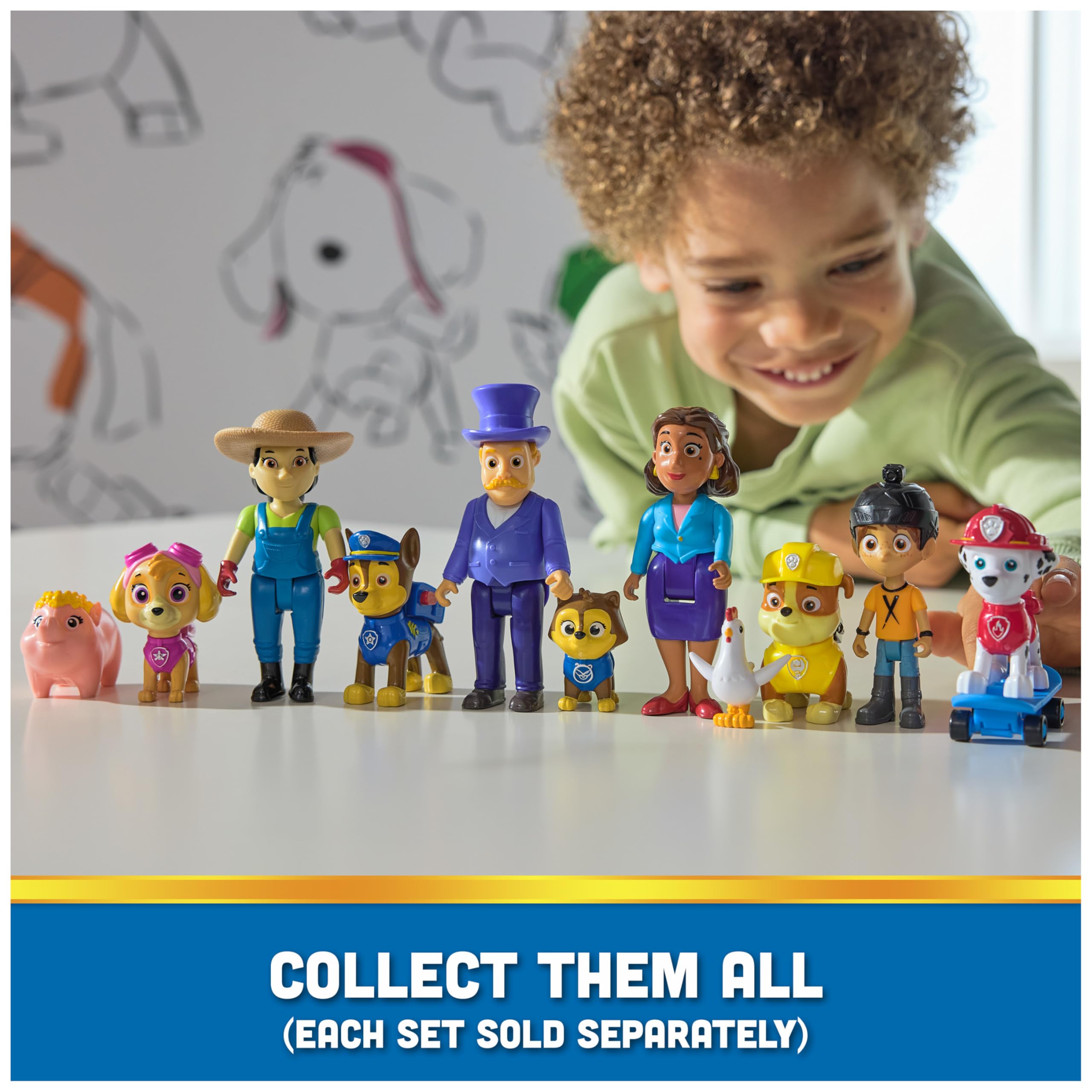 PAW Patrol Marshall & Daring Danny X Action Figures Set with Skateboard - Pretend Play Toy for Kids Ages 3 and Up