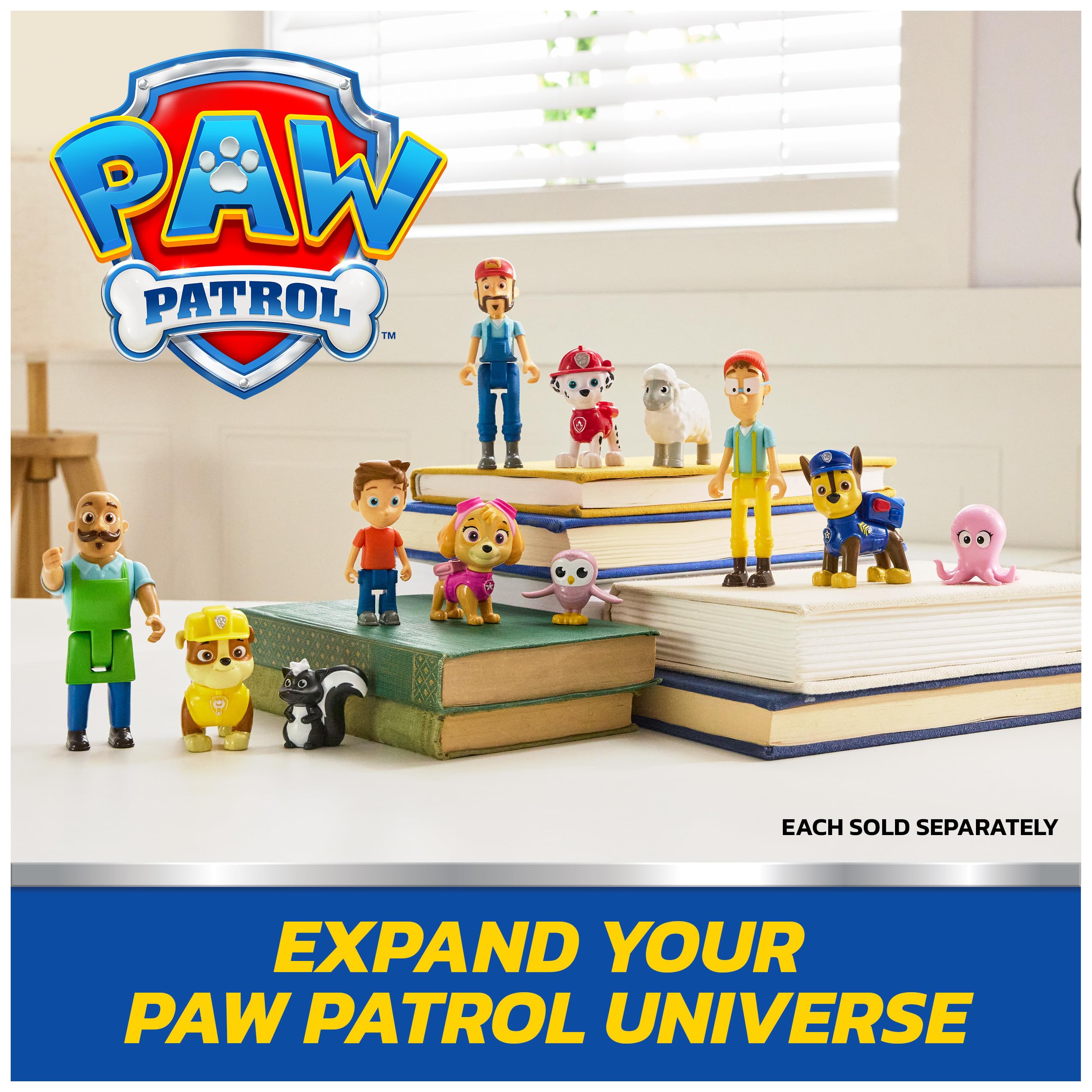 PAW Patrol Marshall & Farmer Al Figure Pack – 3 Action Figures with Movable Parts, Ages 3+