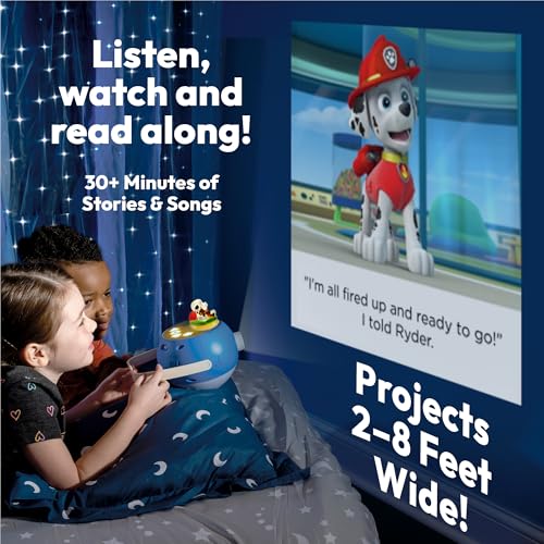 PAW Patrol Marshall Figurine Cartridge – 5 Stories & 5 Songs for Luna Storytime Projector, Ages 3+