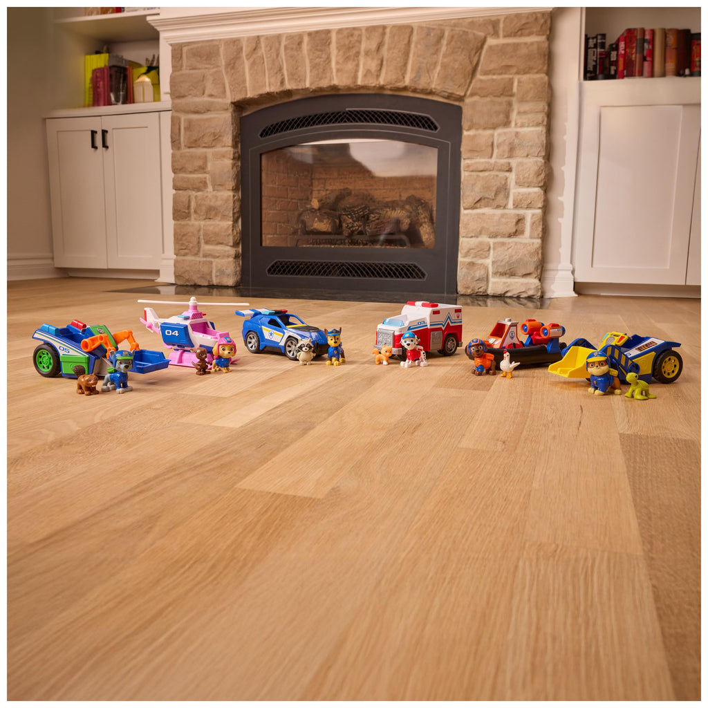 PAW Patrol Marshall Rescue Responder Vehicle with 2 Figures – 6-Inch Pull-Back Toy Truck, Ages 3+