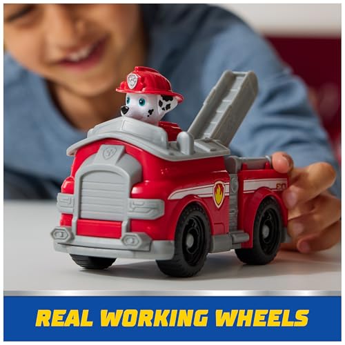 Paw Patrol Marshall's Firetruck Toy Vehicle with Collectible Action Figure, Sustainably Made, Ages 3+