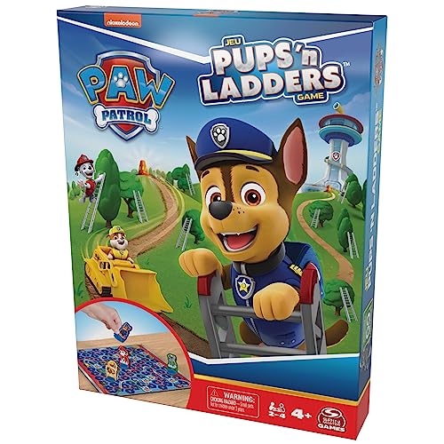 PAW Patrol Pups 'N Ladders Board Game – Spin Master Family Game for Ages 4+