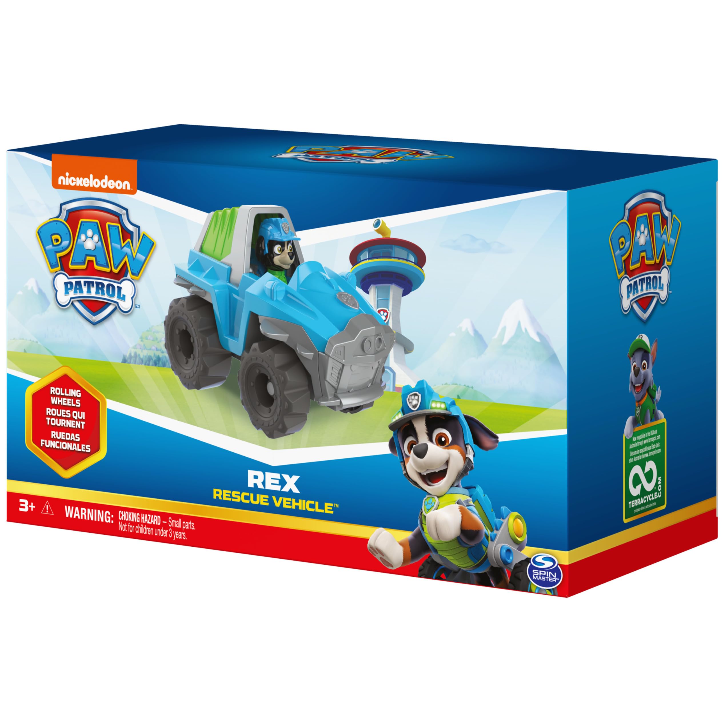 PAW Patrol Rex’s Dinosaur Rescue Vehicle with Action Figure – Ages 3+