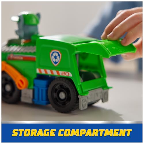 PAW Patrol Rocky's Recycle Truck Toy Vehicle with Collectible Action Figure - Eco-Friendly Kids Toy for Ages 3+