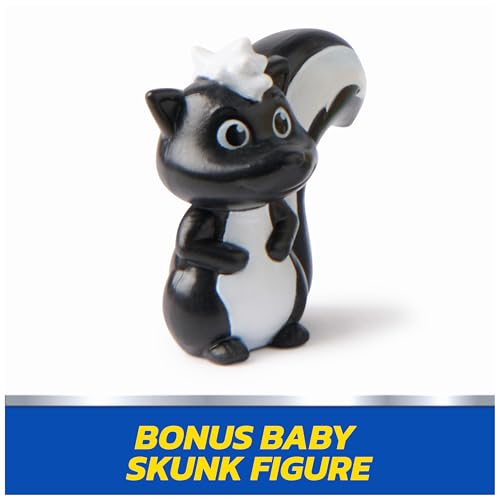 PAW Patrol Rubble & Mr. Porter Figure Pack with Skunk Toy for Kids Ages 3 and Up