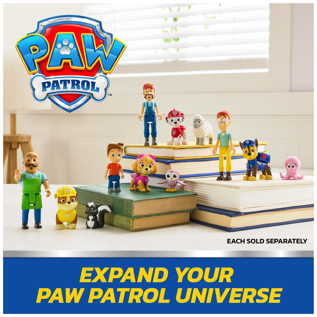 PAW Patrol Rubble & Mr. Porter Figure Pack with Skunk Toy for Kids Ages 3 and Up