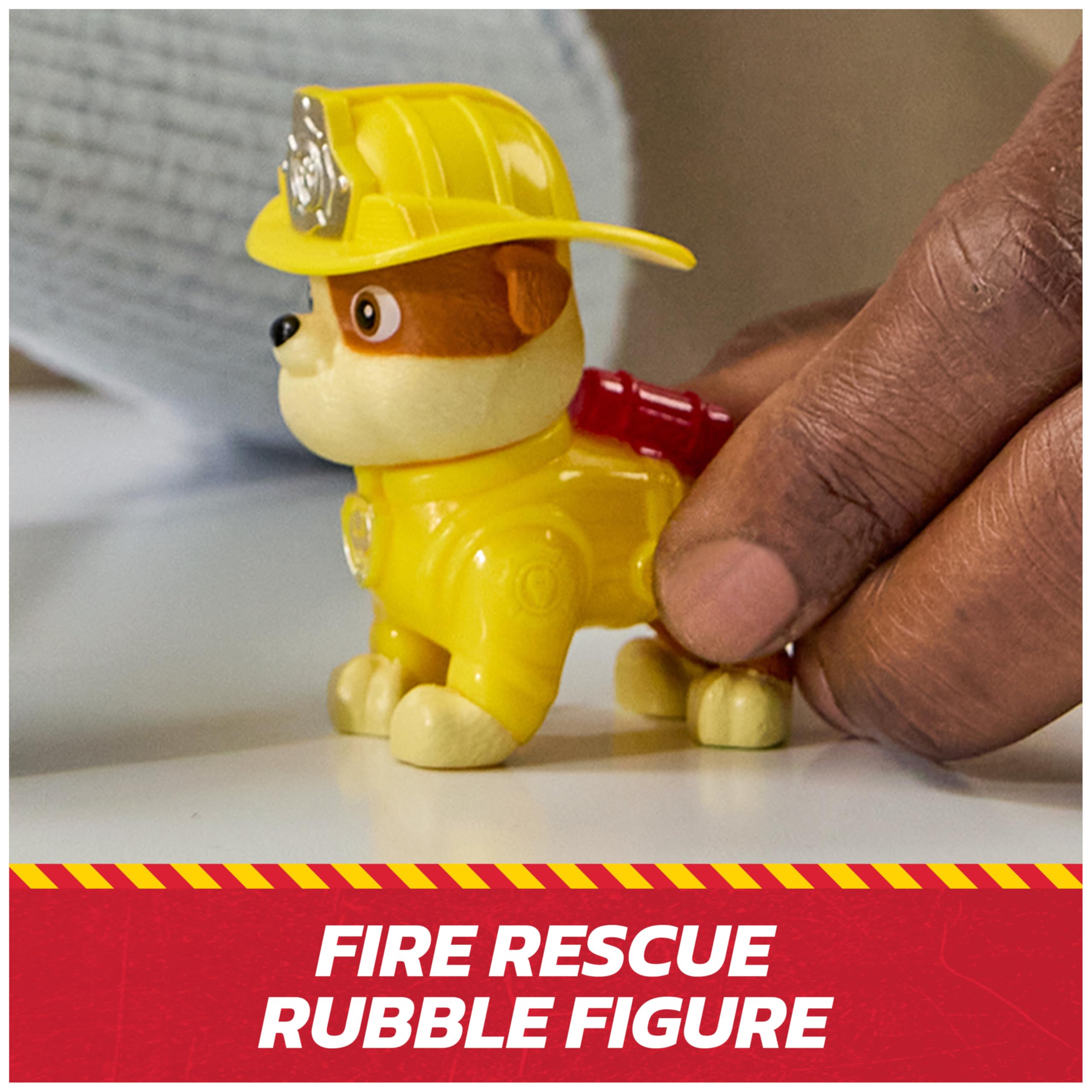 PAW Patrol Rubble Rescue Fire Dump Truck with Rubble Figure and Boulders Action Play