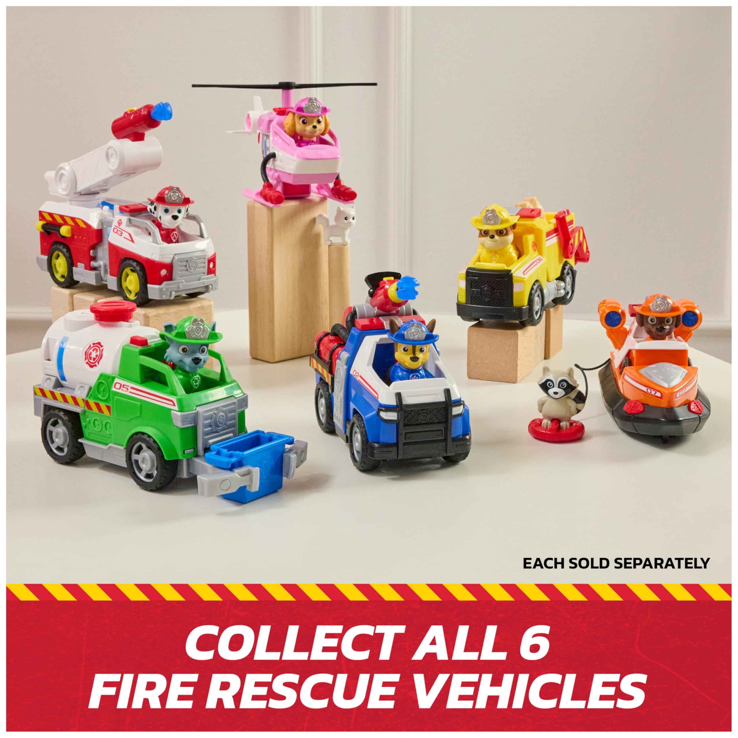 PAW Patrol Rubble Rescue Fire Dump Truck with Rubble Figure and Boulders Action Play