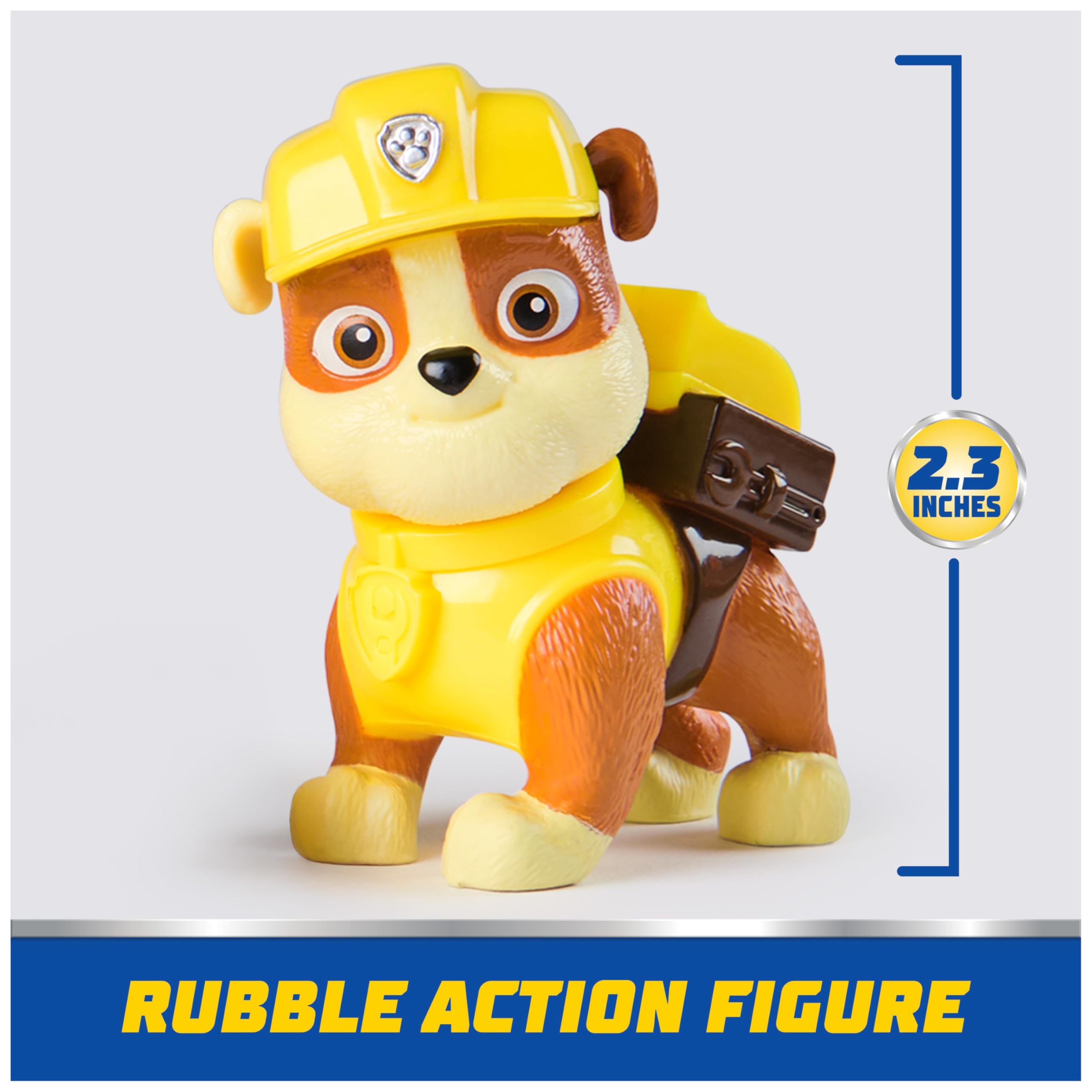Paw Patrol Rubble's Bulldozer Toy Truck – Collectible Figure, Recycled Plastic, Ages 3+