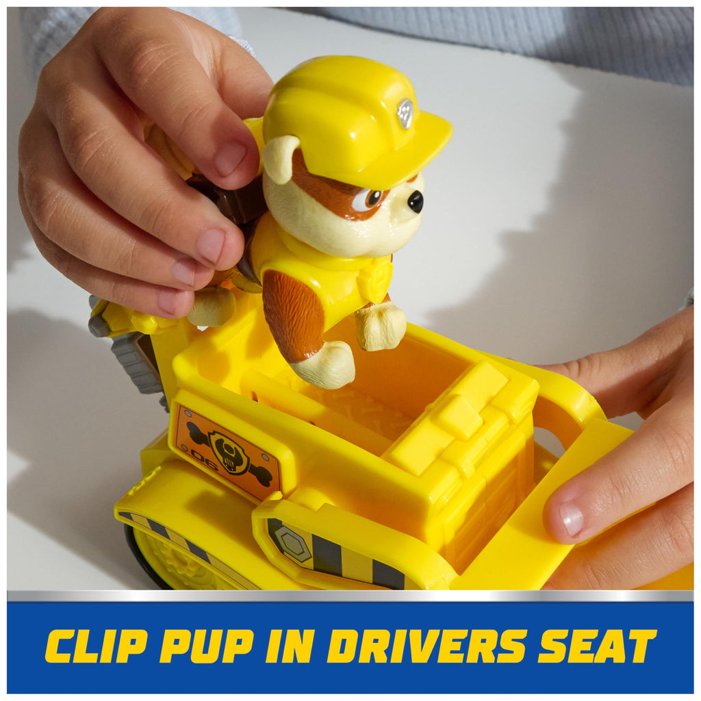 Paw Patrol Rubble's Bulldozer Toy Truck – Collectible Figure, Recycled Plastic, Ages 3+
