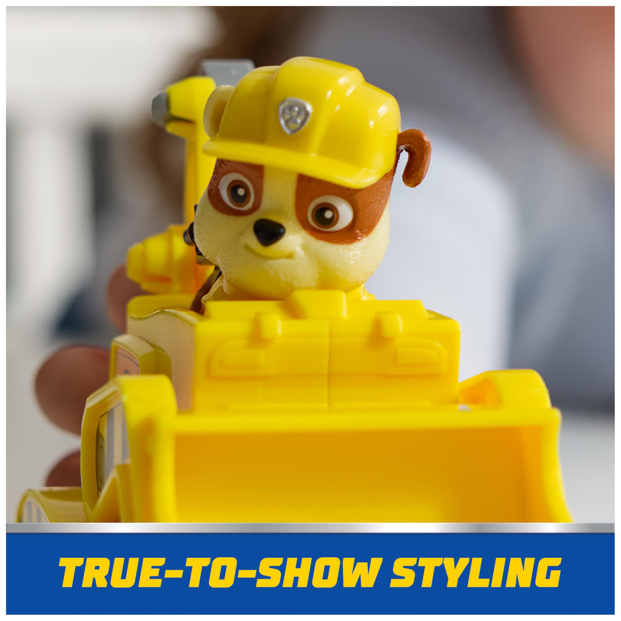 Paw Patrol Rubble's Bulldozer Toy Truck – Collectible Figure, Recycled Plastic, Ages 3+