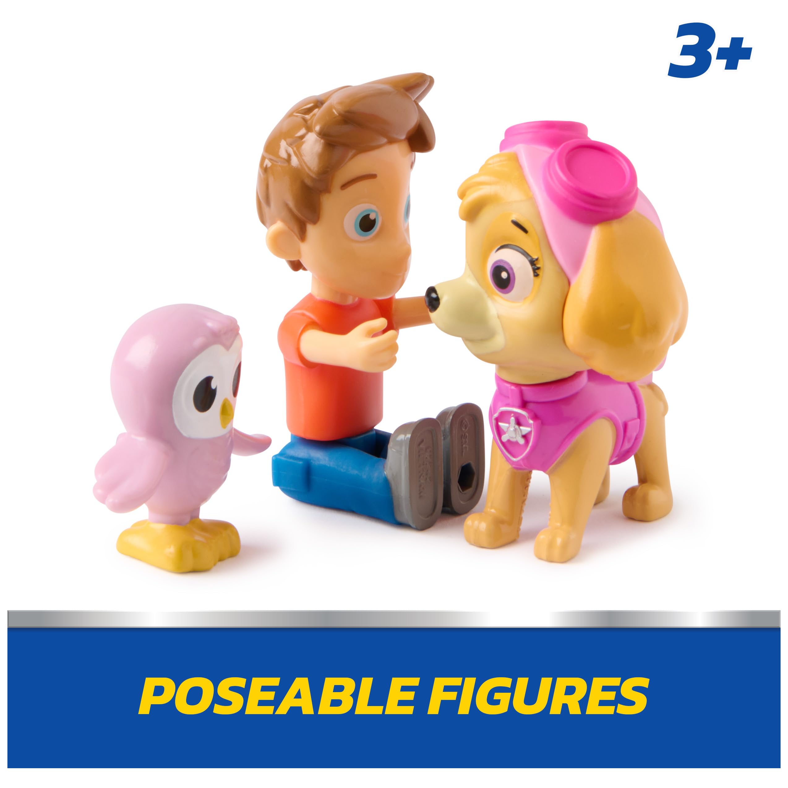 PAW Patrol Skye & Alex Porter Figure Pack with Lil Hootie - 3 Action Figures for Kids Ages 3+