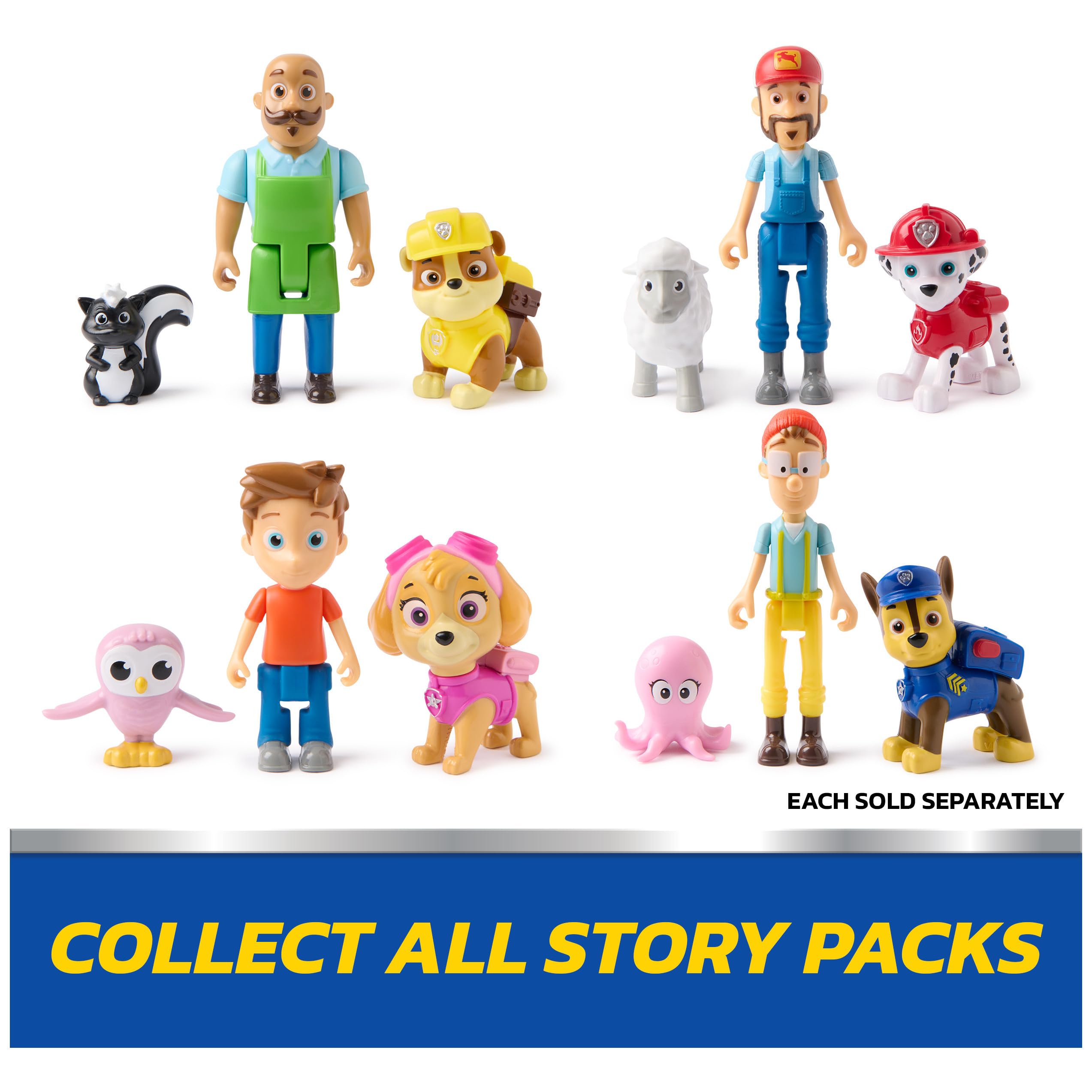 PAW Patrol Skye & Alex Porter Figure Pack with Lil Hootie - 3 Action Figures for Kids Ages 3+