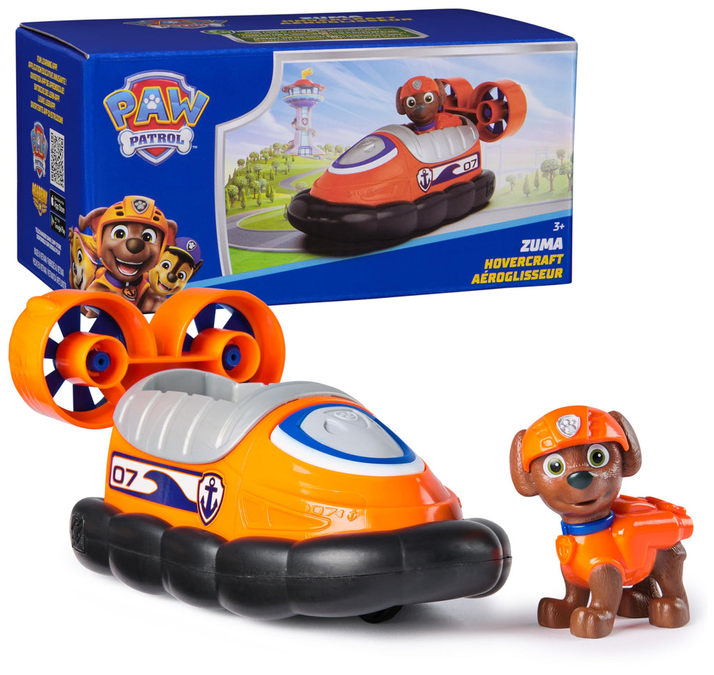 Paw Patrol Zuma's Hovercraft Toy Vehicle with Collectible Figure, Ages 3+