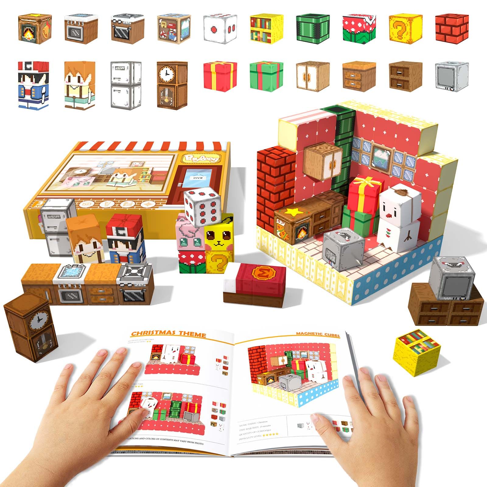 Payleeg Magnetic Cubes Building Blocks Set – 0.8 Inch Magnet Tiles for Kids Ages 4-8 8-12, STEM Sensory Travel Toy Gift for Boys Girls