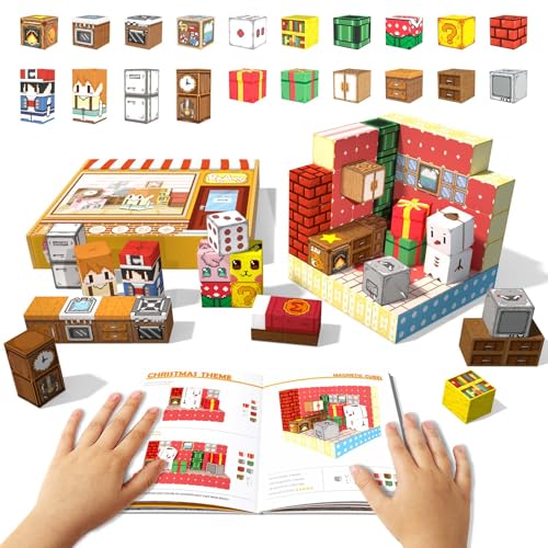 Payleeg Magnetic Cubes Building Blocks Set – 0.8 Inch Magnet Tiles for Kids Ages 4-8 8-12, STEM Sensory Travel Toy Gift for Boys Girls