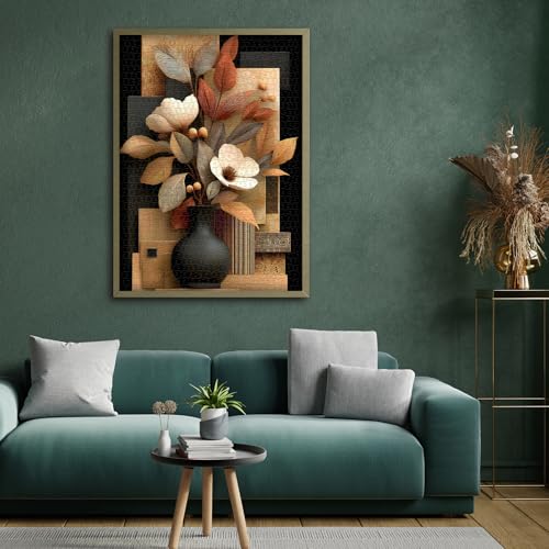 Pazzocenter 1000-Piece Flower Puzzle: Vase Floral Jigsaw for Adults – Beautiful Wall Decor